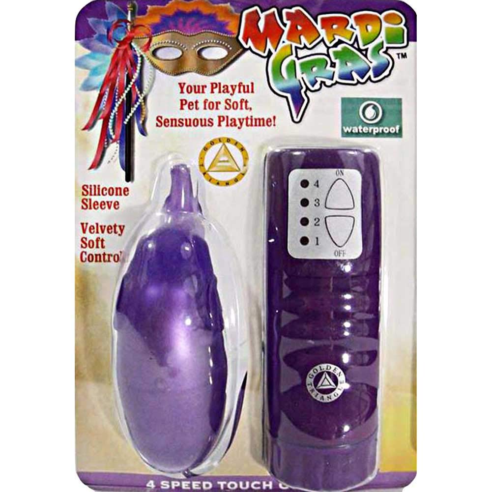 Golden Triangle Mardi Gras Waterproof Teaser, Purple, Elephant