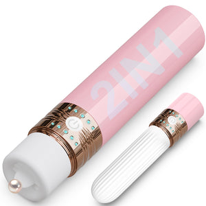 FMWH 2 in 1 Licking & Vibration Functions Bullet Vibrator, Mini Vibrator Adult Sex Toys for Women, G Spot Vibrator Finger Sex To