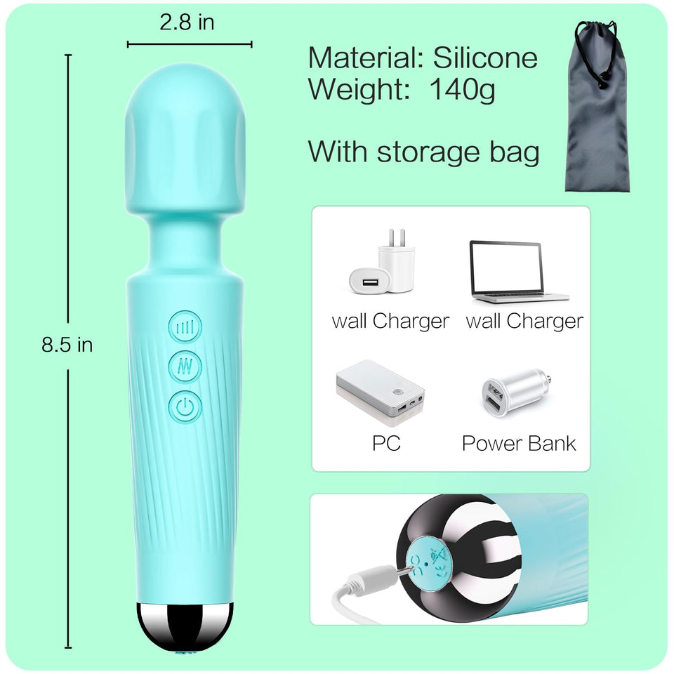 SANJIANKE Vibrator Wand Sex Toys,Female Clit Stimulator Vibrators,Vibrator for Woman,Adult Sex Toys Tools,Gifts for Women,20 Pat