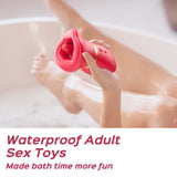Vibrator Adult Sex Toys for Women - 4IN1 Mouth Suction Clitoral Liquid Silicone Vibrator 10 Tongue Licking 3 Sucking Nipple Suct