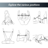 Spreader Bar Bondage Restraints BDSM Kit Couples Sex Toys, Adult Sex Toy with 4 Adjustable Cuffs, Whip & Blindfold, Bondage Gear