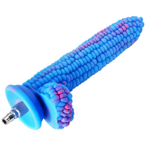 FREDORCH Realistic Silicone Dildo for Sex Machine Vac-U-Lock with Quick Air Connector Device User (Blue, 20.5cm/8inch)