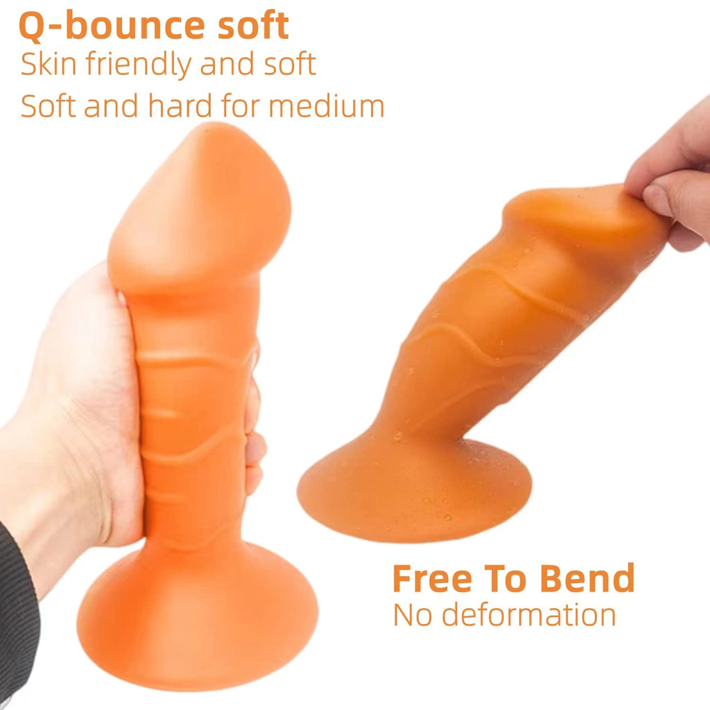 6.1in Liquid Silicone Anal Plug, Butt Plug for Anal Expansion and Training,Fuirre Dildo Shape Anal Trainer,Anal-Vaginal Stimulat