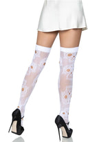 Sugar Skull Net Thigh Highs.