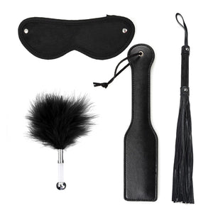 4Pcs Sex Feather Bondage Paddle Set.Leather Whip Spanking Whip for Couples Role Play Accessories,Bondage Restraint Sex Flogger P