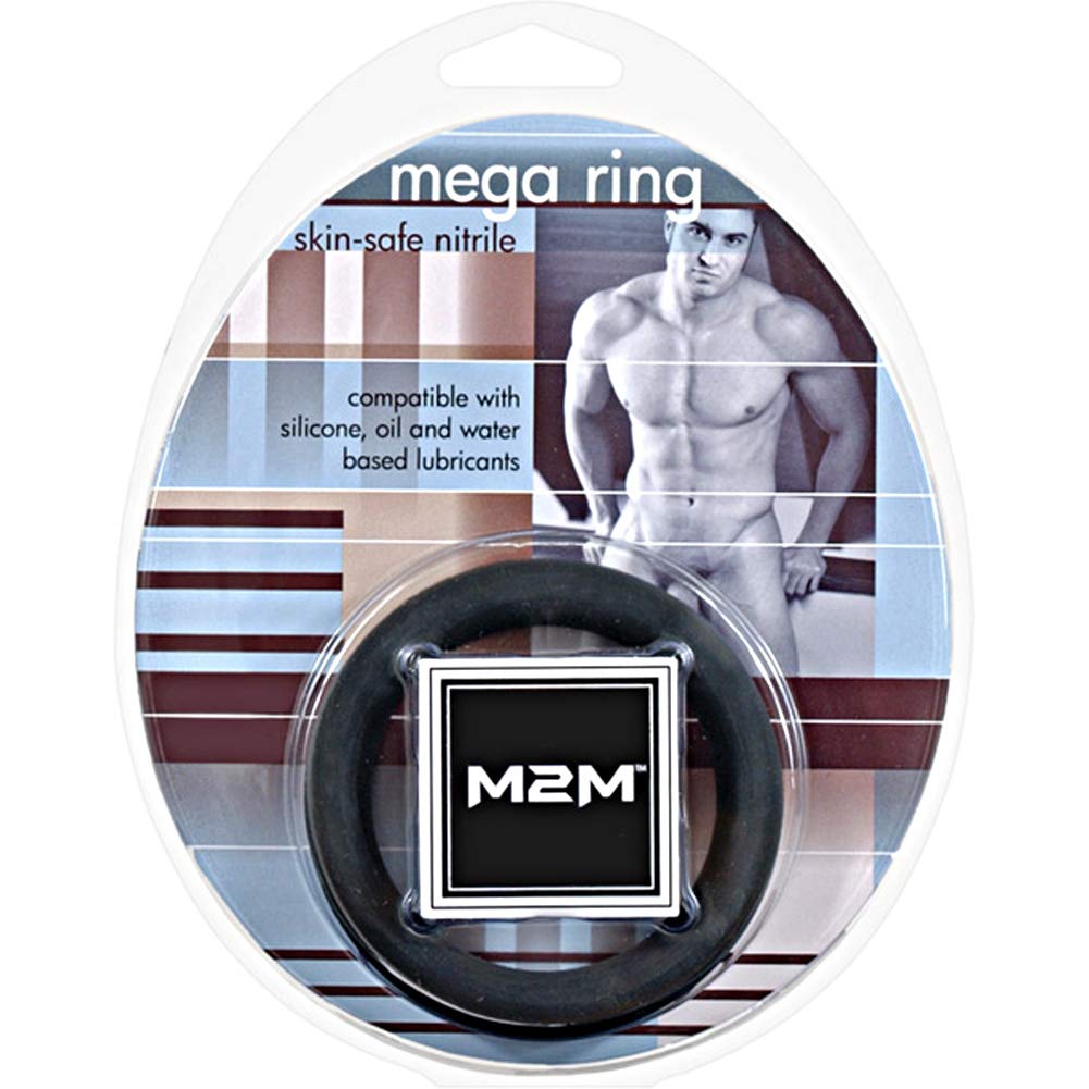 M2M Cock Ring, Mega, Nitrile, Large, Black