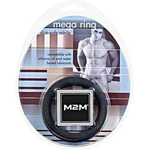 M2M Cock Ring, Mega, Nitrile, Large, Black