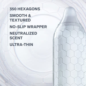 Lelo Hex Respect Xl, Extra Large Condoms With Increased Strength, Lubricated Xl Condoms Large For Men, 2.28-Inch/58Mm Diameter (