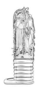 Dragon Penis Extender Cock Sleeve - Delay Ejaculation Pleasure Enhancer - Sex Toy For Men (Clear)