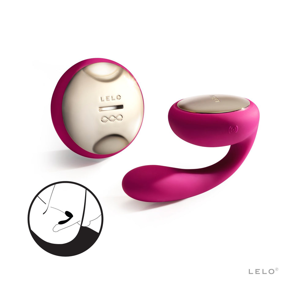 Lelo Ida The World'S First Rotating And Vibrating Remote-Controlled Couples' Vibrator, Cerise