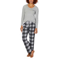 Calvin Klein Womens Classic Crew Neck Fleece PJ Set (US, Alpha, Large, Regular, Regular, GREY)