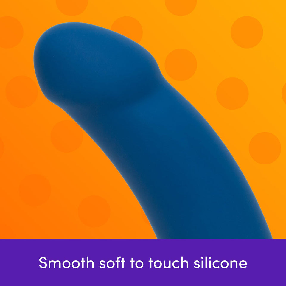 Lovehoney Curved Dildo - 9 Inch with Suction Cup - Flexible Anal Dildo for Men and Women - Harness Compatible Strap On - Smooth