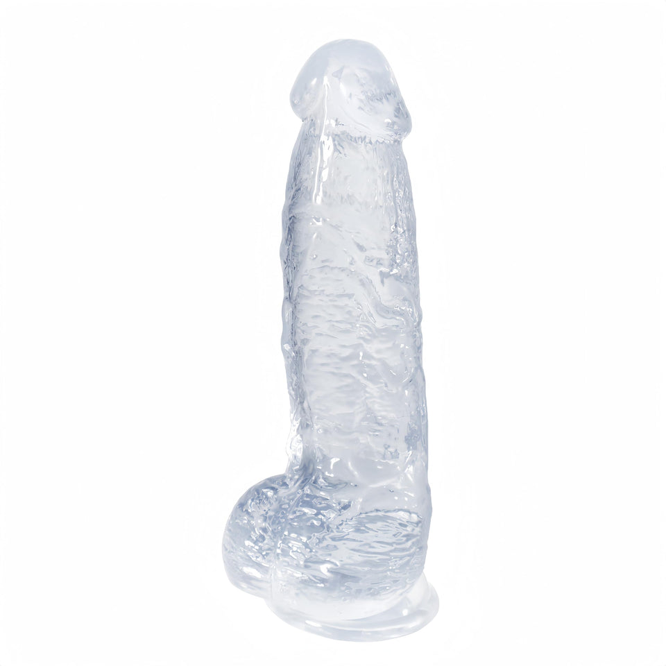 Soft Thick Realistic Dildo,Clear Big Dildo,8.3 ' ' Ultra Soft Lifelike Silicone Huge Dildo with Strong Suction Cup,Men Penis G S