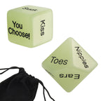Naughty Sex Dice Set for Adults Couple Funny Glow in The Dark Love Dice for Anniversary Valentines Couple Game Choices,60 Ways t