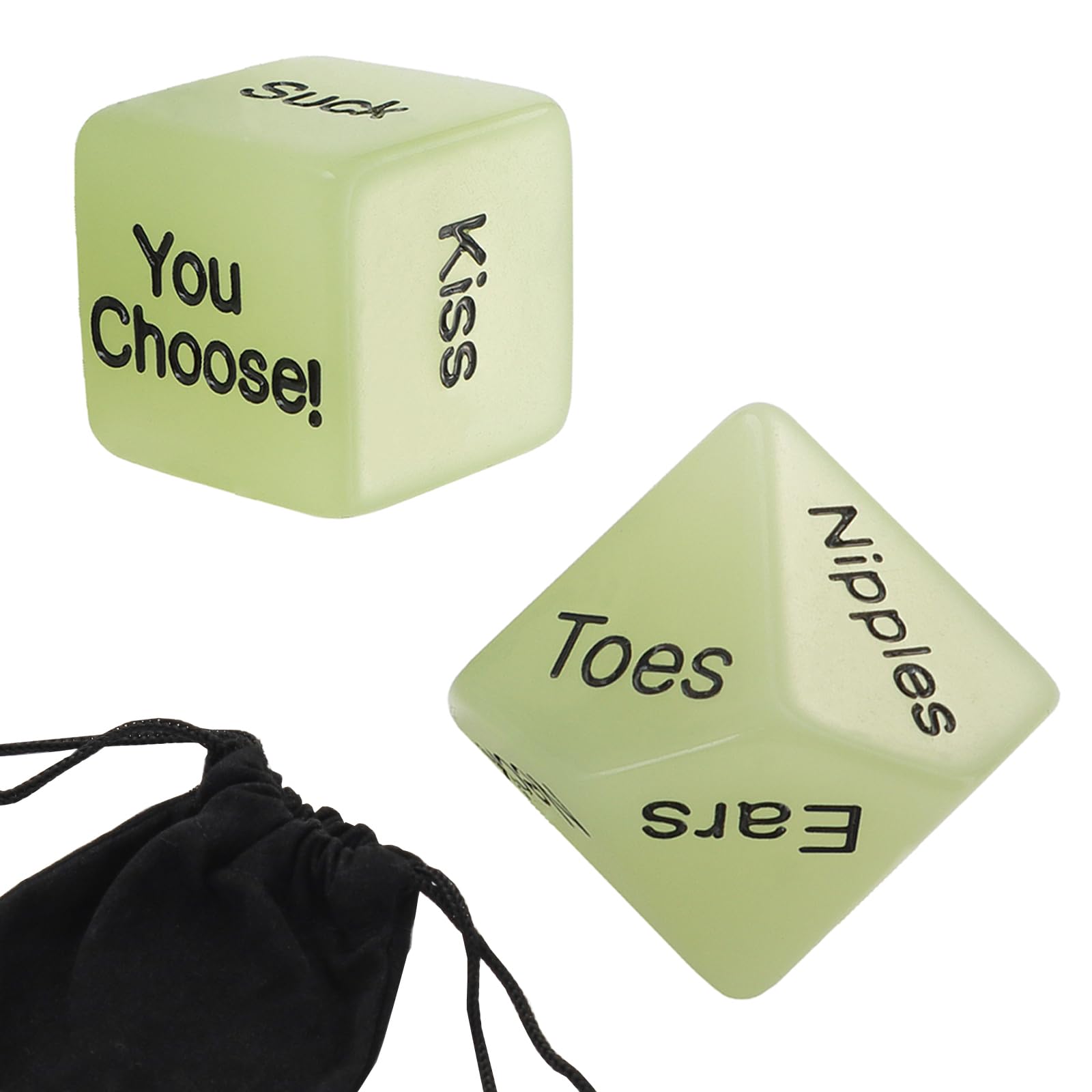 Naughty Sex Dice Set for Adults Couple Funny Glow in The Dark Love Dice for Anniversary Valentines Couple Game Choices,60 Ways t