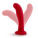 Blush Novelties Temptasia Jezebel - 6 Inch Platinum Puria Silicone Ultrasilk Smooth Satin Feel G Spot Dildo - 1.5'' Wide - Strap