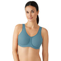 Wacoal Womens Simone Unlined Full Coverage Underwire Sports Bra, 855170, Provincial Blue, 34C
