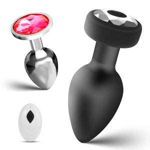 Anal Plug Adult Sex Toy with 2Pcs Butt Plug,Remote Control Vibrator with 10 Vibrating Modes, Male Sex Toys for Men Women and Cou
