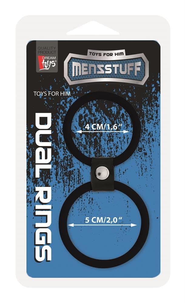 Me You Us Dual Ring Double Cring Set Blk