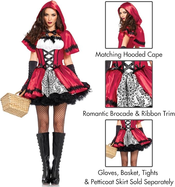 Leg Avenue Costume, Red/White, Large