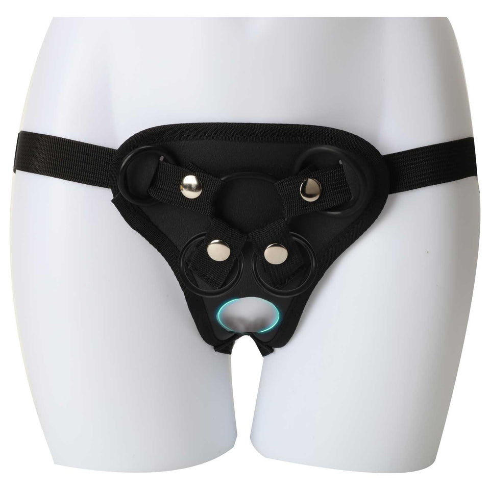 Strap On Dildo Harness, Plus Size Strapon Dildo Harness, Wide Bondage with Holes and 4 Rubber Rings, Adjustable Strap-on Harness