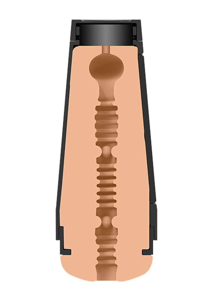 Doc Johnson Man Squeeze - Twink - Squeeze Plate For Precise Pressure - Twist End Cap To Control Suction - Discreet Premium Stroker - Male Masturbator, Ass, Vanilla