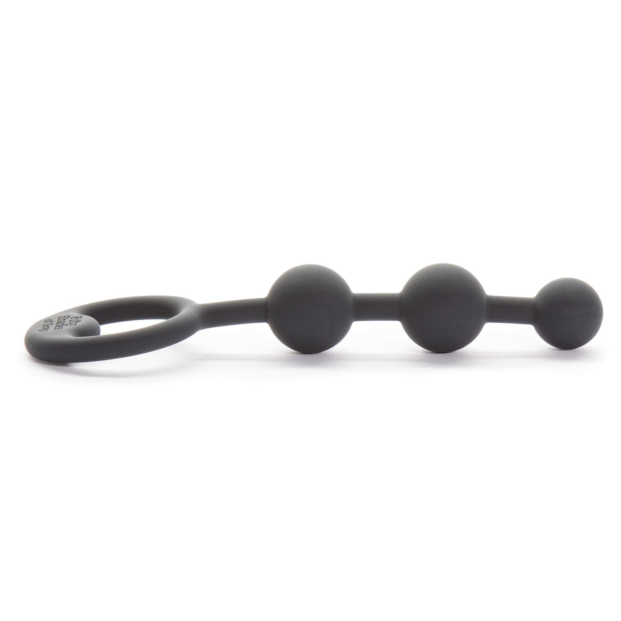 Fifty Shades Of Grey Carnal Bliss Black Silicone Anal Pleasure Beads - Petite Size - 3.5 Inch