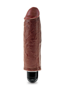 (D) King Cock 6 Vibrating Sti Brown ''