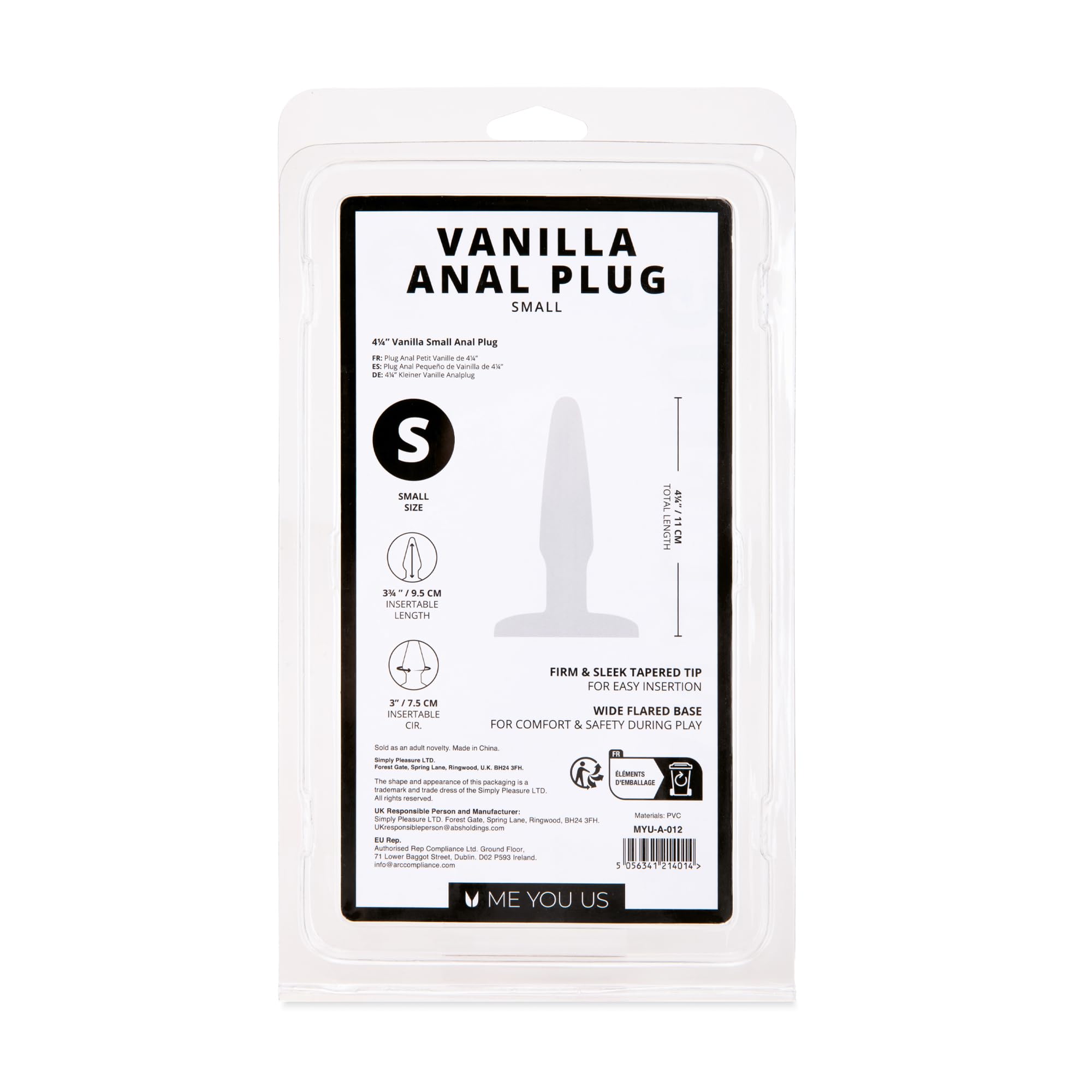 Me You Us Vanilla Small Anal Plug