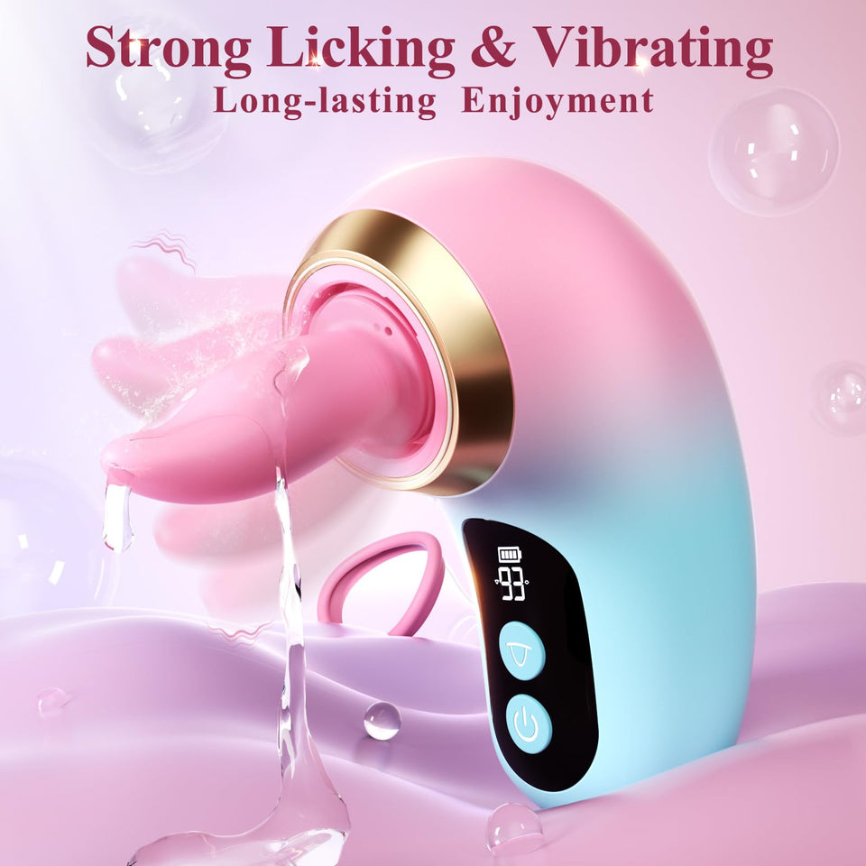 Gasevimo Sex Toys Rose Sex Toy Vibrator Rose Adult Toy Adult Toys for Women 3 Sucking, 9 Tongue Licking & Vibrating Vibrators, L