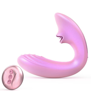 Tracy's Dog Clitoral Licking G Spot Vibrator, Tongue Adult Toys with Remote Control for Women Couple Play, Vibrating Sex Toy for