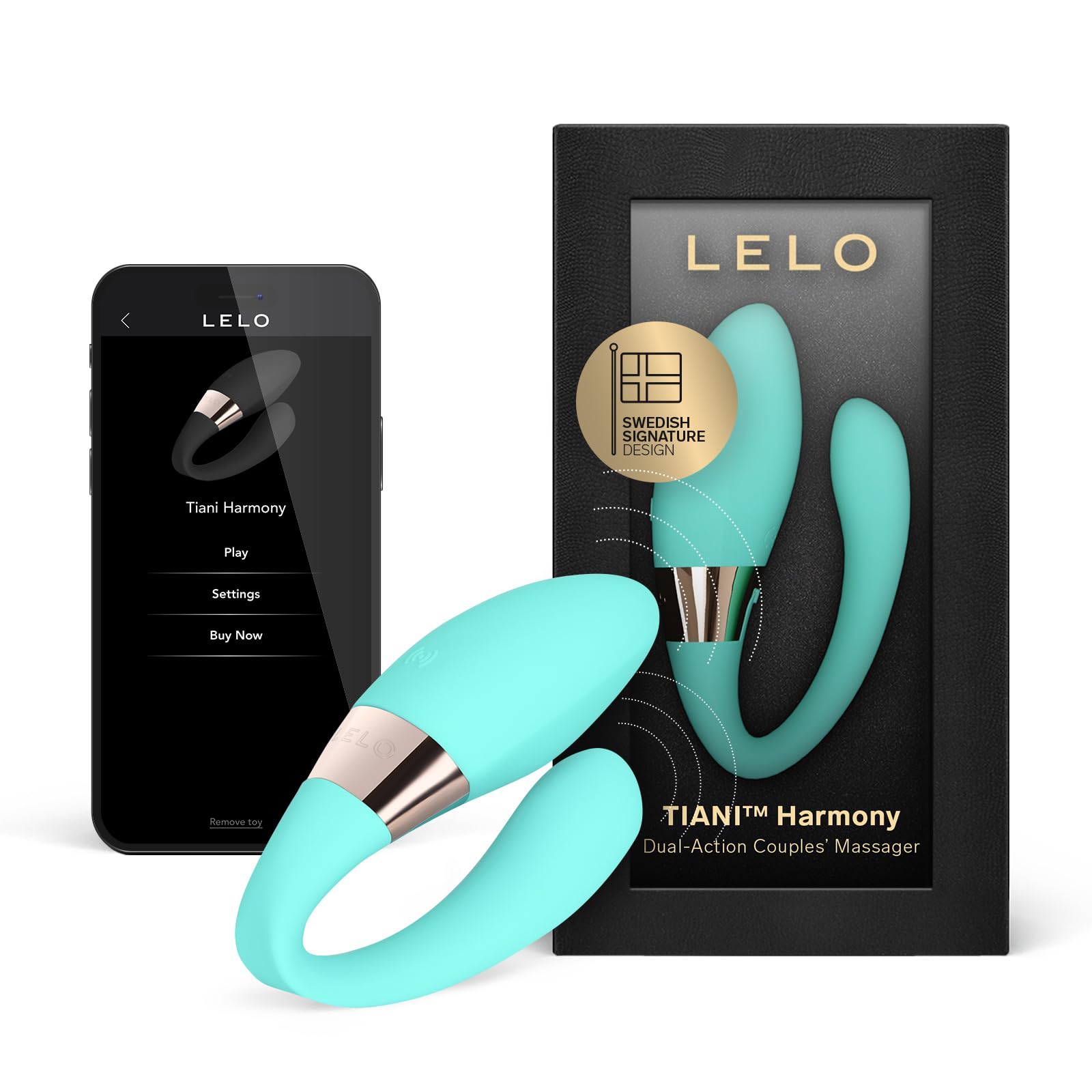 LELO TIANI Harmony Sex Toys for Couples Controlled by The App with 2 Synced Motors with 10 Settings, Sex Products for Adult Coup