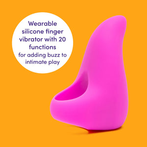 Lovehoney Ignite Finger Vibrator - Silicone Finger Vibe for Beginners - 20 Function Adult Sex Toy for Couples with Travel Lock -