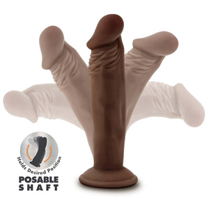 Dr. Skin Plus 6In Posable Dildo Chocolat
