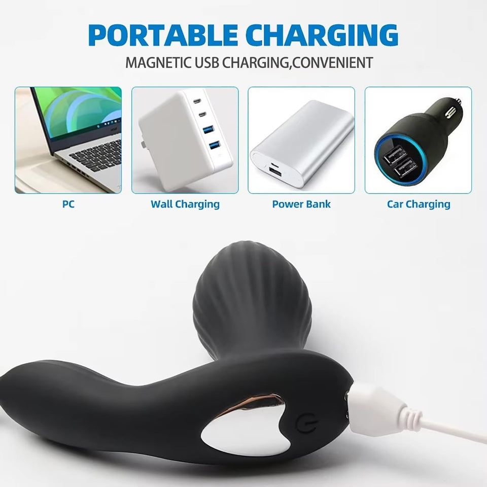XYVYNZ Vibrating Butt Plug Cock Ring Prostate Massager Anal Vibrator with Remote Control Male Sex Toy for Men with 10 Vibration