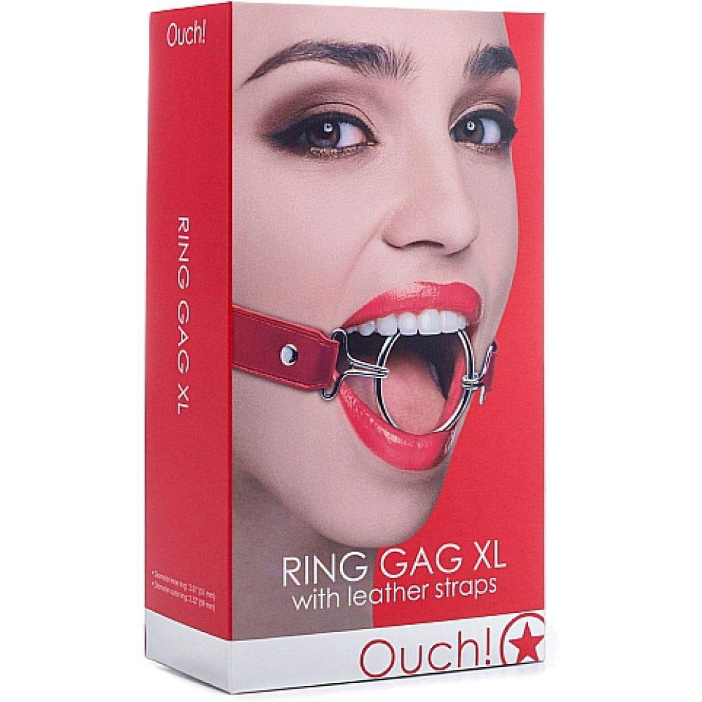 Ouch! Ring Mouth Gag, Red, X-Large