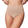 SPANX shape ExtraOrdinary Brief - Sculpting with Compression - Womens Shapewear Underwear - Recycled Nylon Fabric Blend - Toast