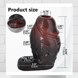 Thicker Wide Hollow Penis Sleeve Cuff,Silicone Soft Men Penis Extender with Cock Ring,Black Elastic Penis Enlarge Prolong Pump,