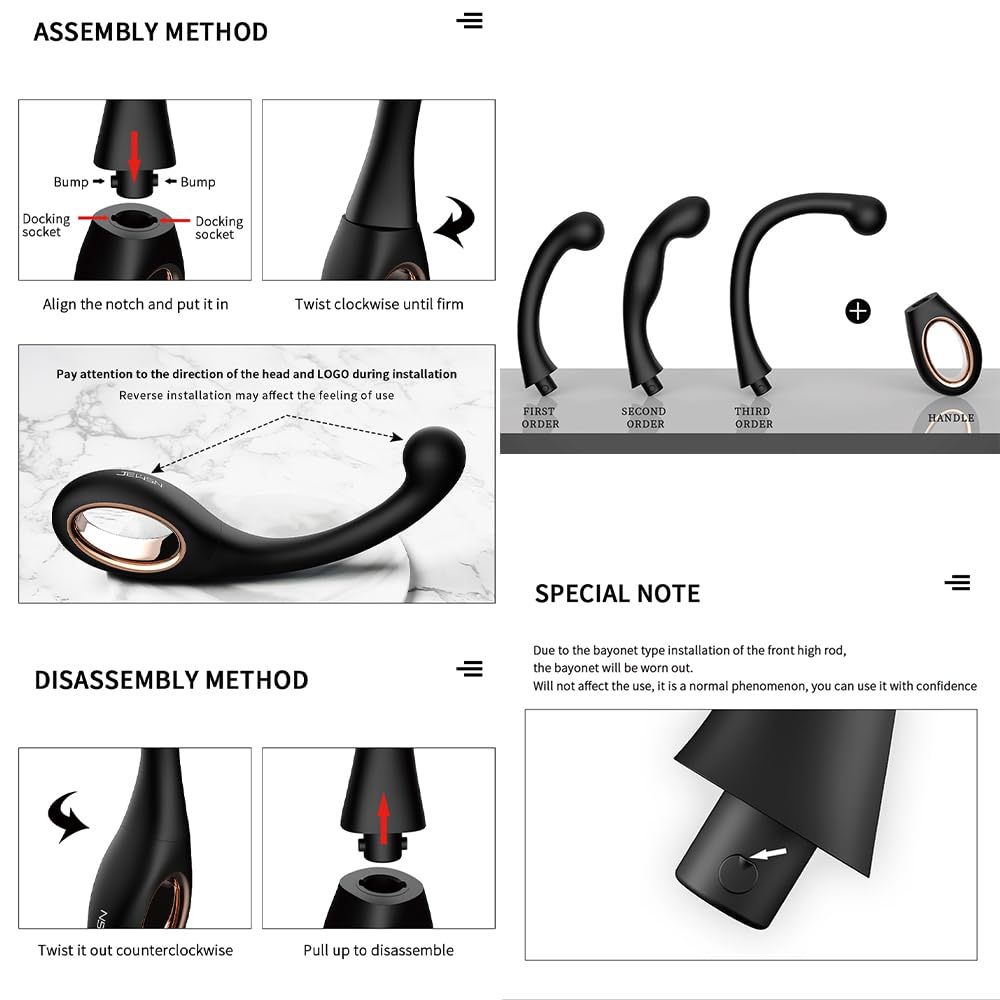 Heuceo Silicone Butt Plug Trainer Set 3 Shape Anal Plug Kit, Male Prostate Stimulate Massager G-spot Stimulation Anal Beads Dild