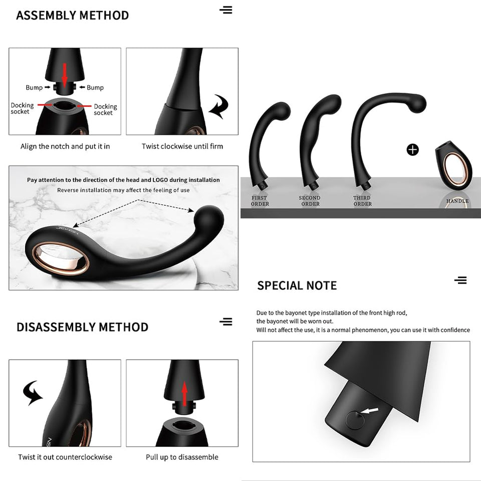 Heuceo Silicone Butt Plug Trainer Set 3 Shape Anal Plug Kit, Male Prostate Stimulate Massager G-spot Stimulation Anal Beads Dild
