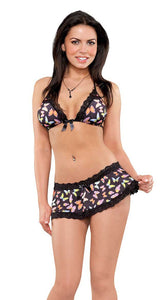 Butterfly Kisses Bra, Skirt & G-String S/M