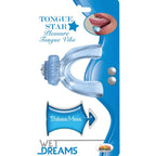 Hott Products Wet Dreams Tongue Star Pleasure Vibe With 10Ml Liquor Lube Pillow, Blue, 2 Ounce