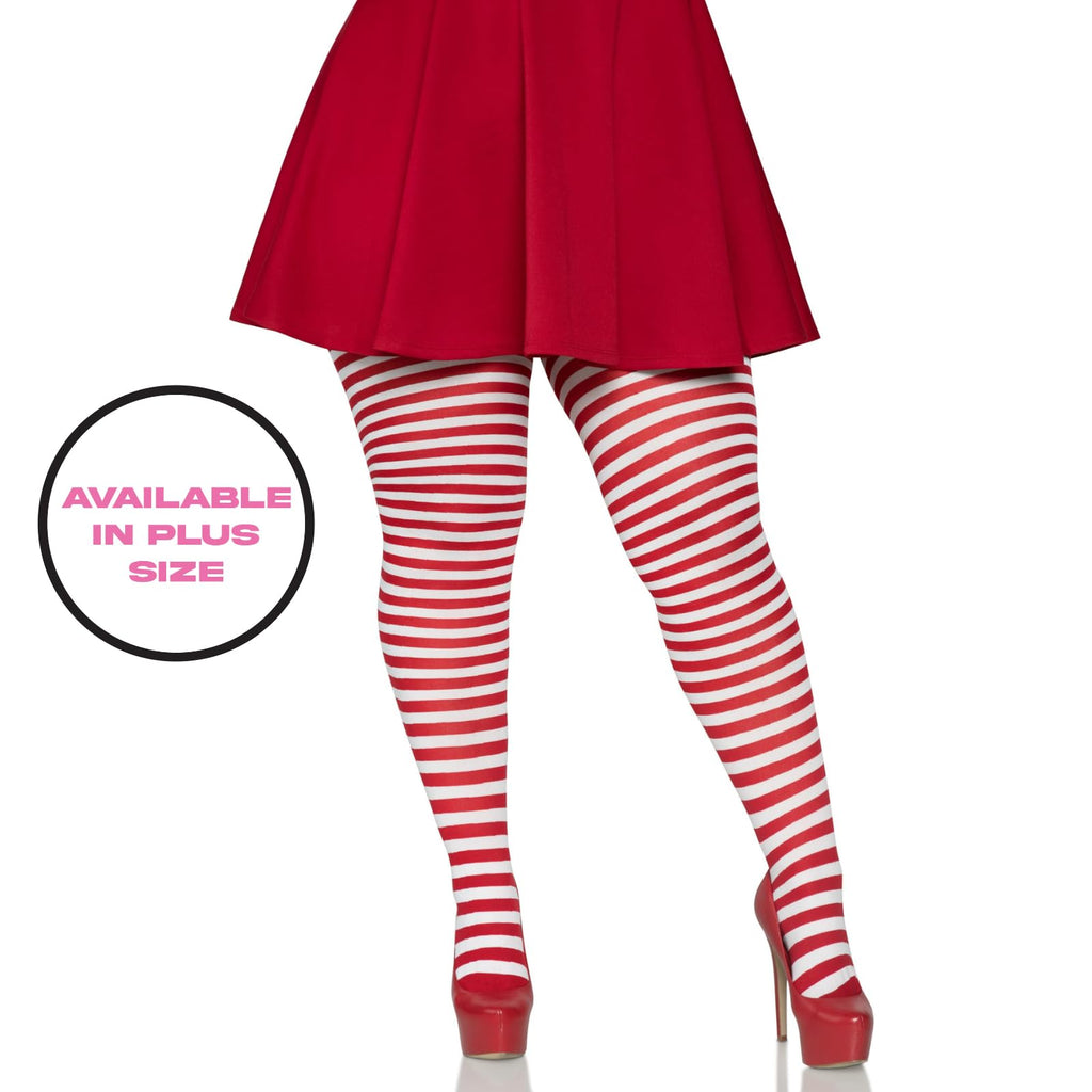 Morris Costumes Ua7100Qrw Tights Striped Plus Red-White