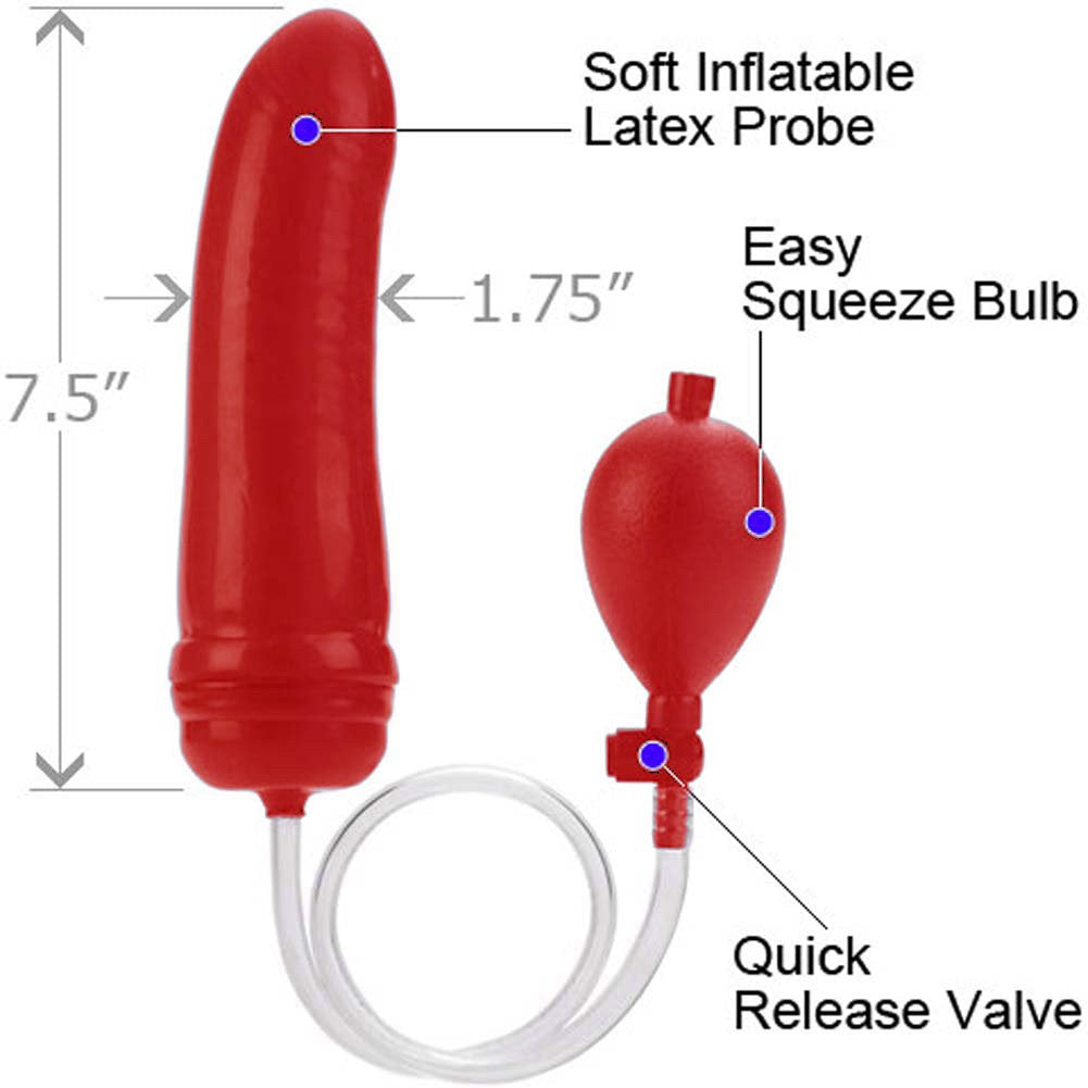 Colt Hefty Probe Inflatable Butt Plug - Red