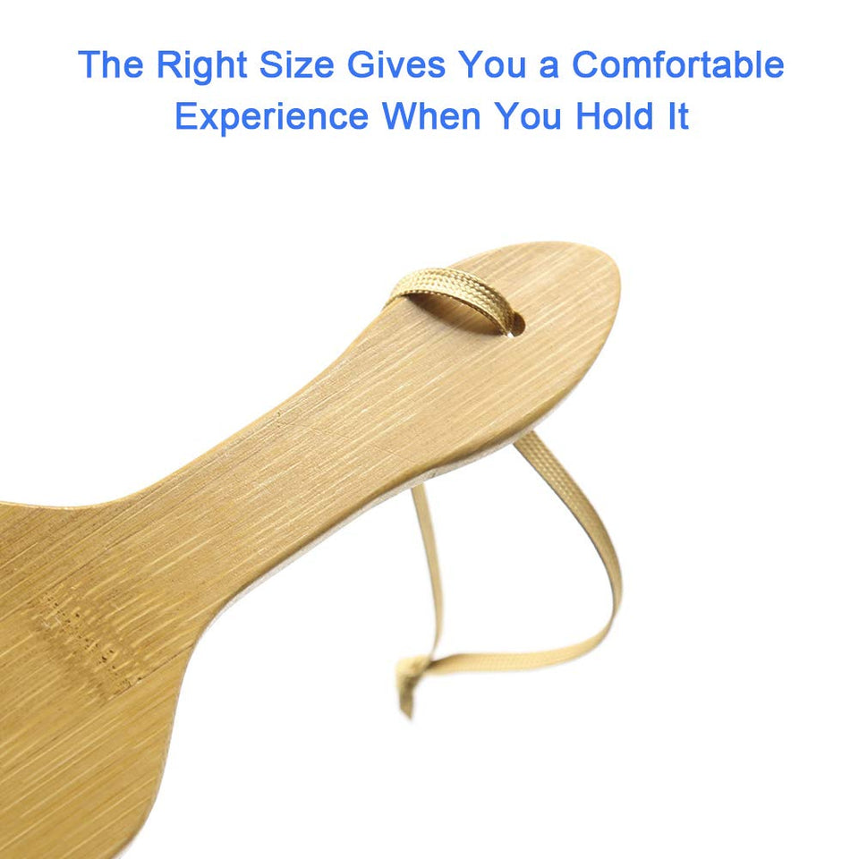 Bamboo Spanking Paddle for Sex Play, 13.4inch Lightweight and Super Durable with Smooth Finish Wood Paddle for Adults