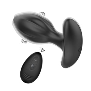 Anal Plug Butt Plug with Remote - 4Pcs Anal Sex Toys, Butt Plush, Remote Control Vibrator Plug Anal with 10 Vibration Modes, Adu