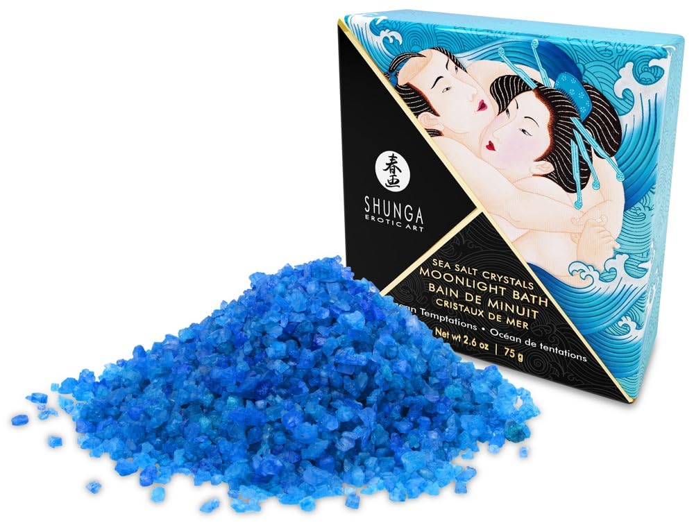 Shunga Moonlight Bath Sea Salt Crystals-Ocean Breeze 2.6Oz