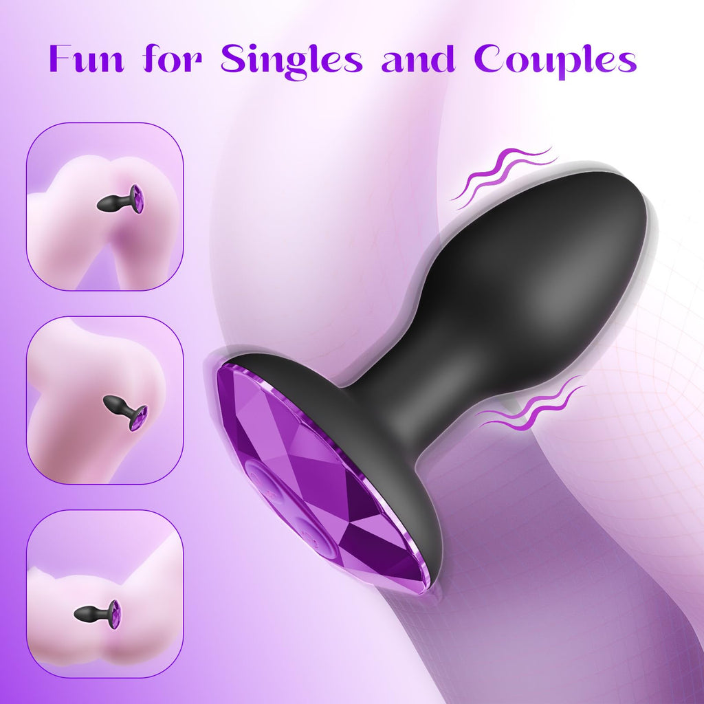 Anal Plug Adult Sex Toy with 10 Rotating & Vibration Settings, Couple Sex Toys Anal Vibrator, Vibrating Butt Plug Sex Toys for M