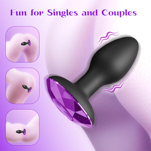 Anal Plug Adult Sex Toy with 10 Rotating & Vibration Settings, Couple Sex Toys Anal Vibrator, Vibrating Butt Plug Sex Toys for M