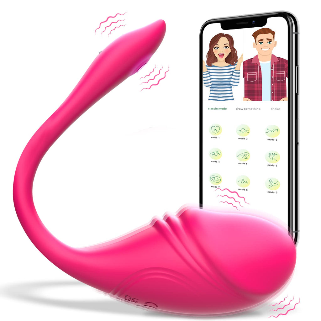 Vibrating Wearable G-Spot Egg Vibrator - Smart App Remote Control Pantie Vibe Dildo Anal Sex Toys With 10 Vibration Modes, Water